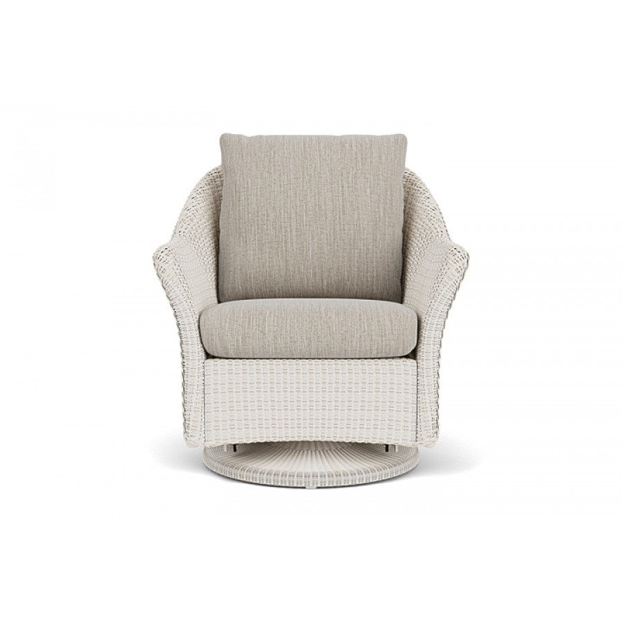 Lloyd Flanders™ Weekend Retreat Swivel Glider Lounge Chair - Antique White, Callen Celadon