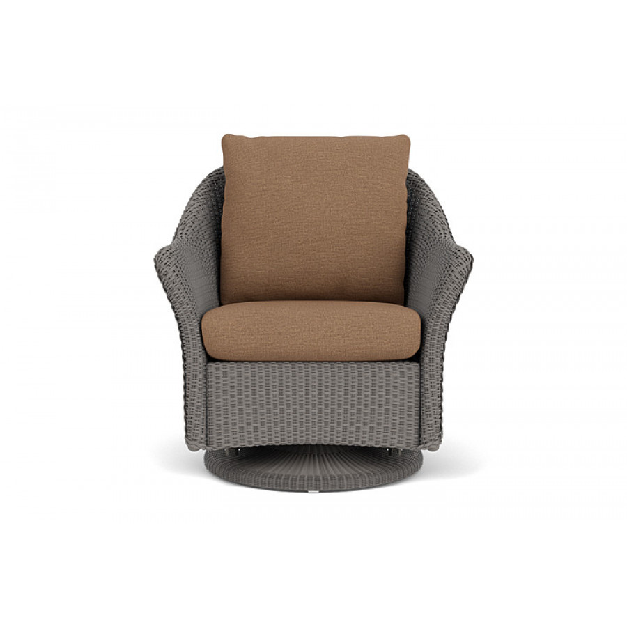 Lloyd Flanders™ Weekend Retreat Swivel Glider Lounge Chair - Pewter, Canvas Natural