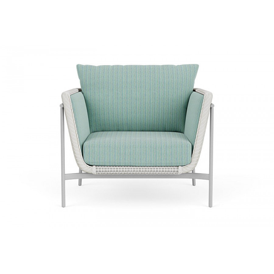 Lloyd Flanders™ Solstice Lounge Chair - Matte White, Metallic Silver