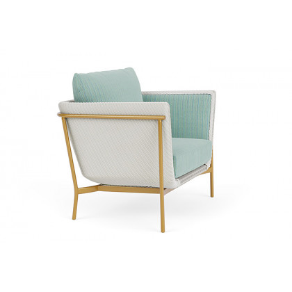 Lloyd Flanders™ Solstice Lounge Chair - Matte White, Metallic Gold