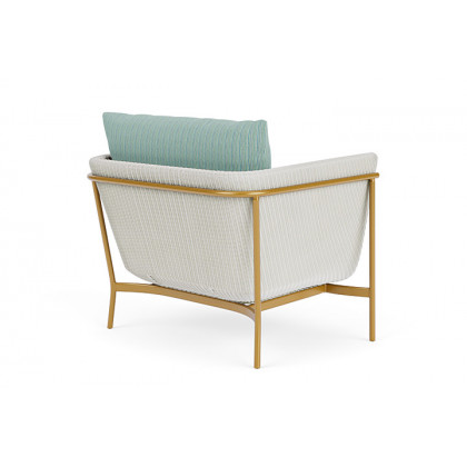 Lloyd Flanders™ Solstice Lounge Chair - Matte White, Metallic Gold