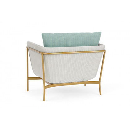 Lloyd Flanders™ Solstice Lounge Chair - Matte White, Metallic Gold