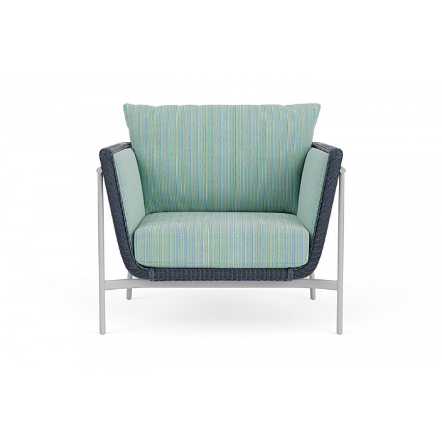 Lloyd Flanders™ Solstice Lounge Chair - Denim Blue, Metallic Silver