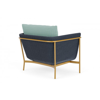Lloyd Flanders™ Solstice Lounge Chair - Denim Blue, Metallic Gold