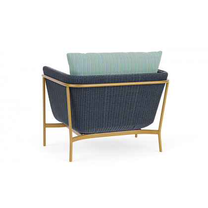 Lloyd Flanders™ Solstice Lounge Chair - Denim Blue, Metallic Gold