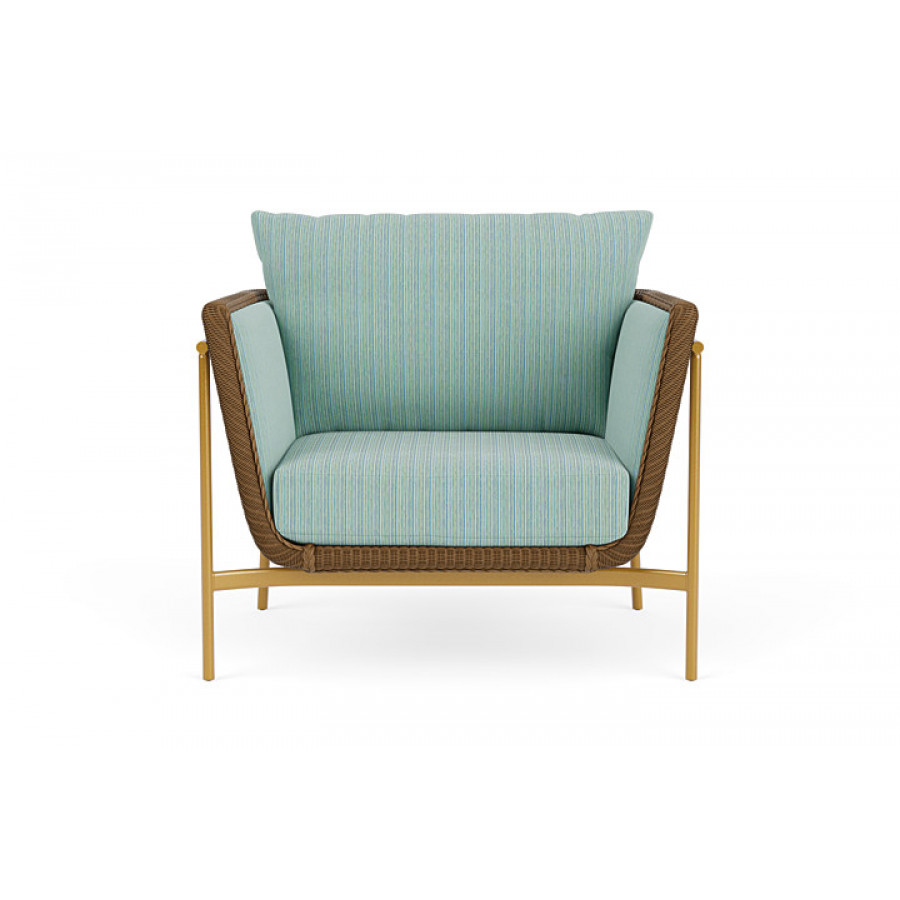 Lloyd Flanders™ Solstice Lounge Chair - Hickory, Metallic Gold