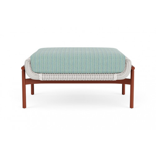 Lloyd Flanders™ Solstice Ottoman  - White, Terracotta