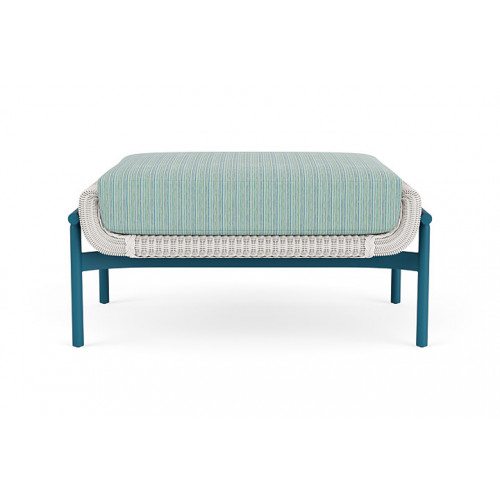 Lloyd Flanders™ Solstice Ottoman  - White, Peacock