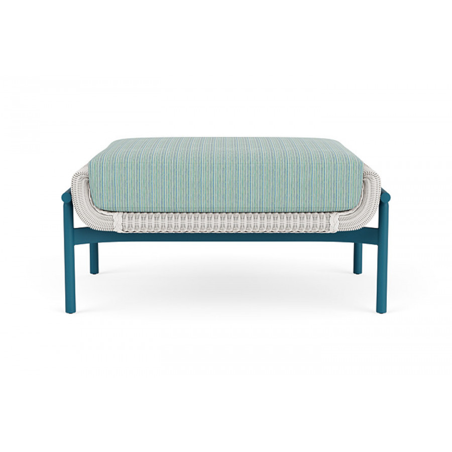 Lloyd Flanders™ Solstice Ottoman  - White, Peacock