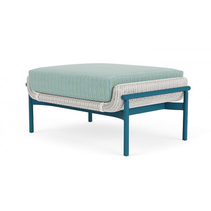 Lloyd Flanders™ Solstice Ottoman  - White, Peacock