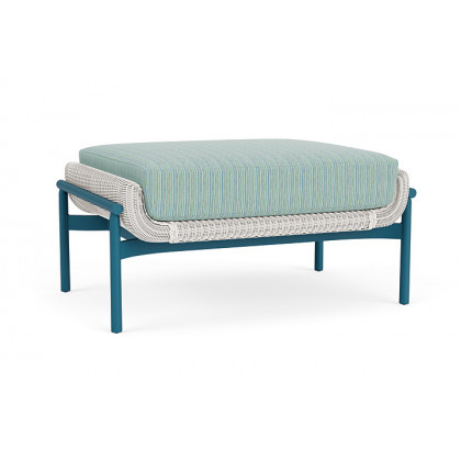 Lloyd Flanders™ Solstice Ottoman  - White, Peacock