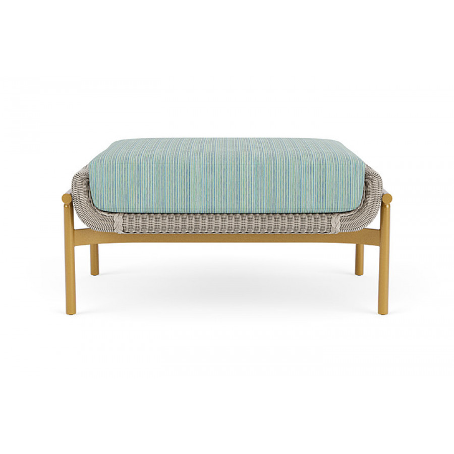 Lloyd Flanders™ Solstice Ottoman  - Linen, Metallic Gold