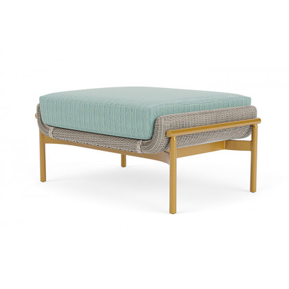 Lloyd Flanders™ Solstice Ottoman  - Linen, Metallic Gold
