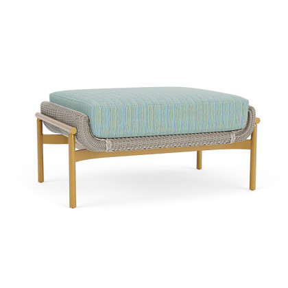 Lloyd Flanders™ Solstice Ottoman  - Linen, Metallic Gold