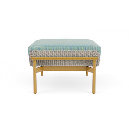 Lloyd Flanders™ Solstice Ottoman  - Linen, Metallic Gold