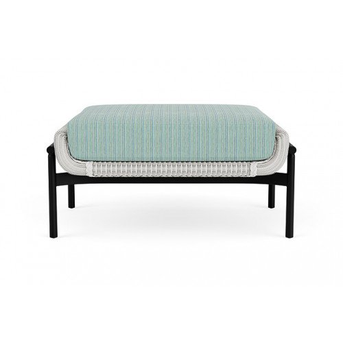 Lloyd Flanders™ Solstice Ottoman  - Matte White, Ebony