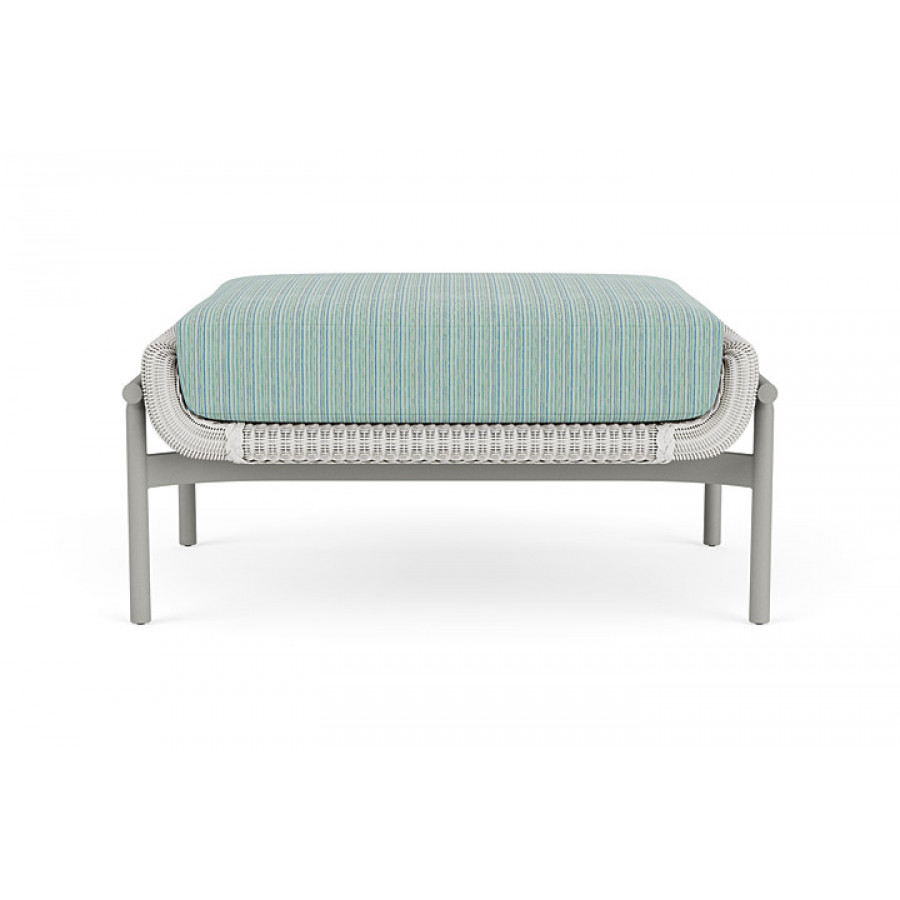 Lloyd Flanders™ Solstice Ottoman  - Matte White, Platinum