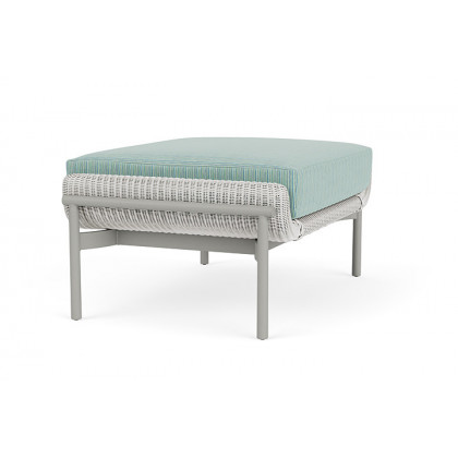 Lloyd Flanders™ Solstice Ottoman  - Matte White, Platinum
