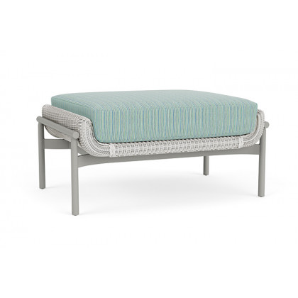 Lloyd Flanders™ Solstice Ottoman  - Matte White, Platinum
