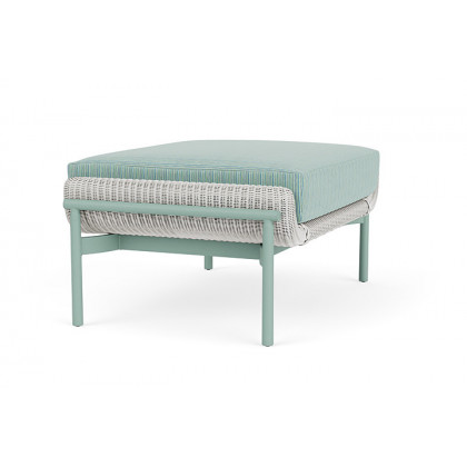 Lloyd Flanders™ Solstice Ottoman  - Matte White, Sea Glass