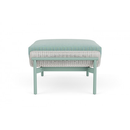 Lloyd Flanders™ Solstice Ottoman  - Matte White, Sea Glass
