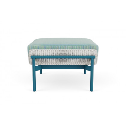 Lloyd Flanders™ Solstice Ottoman  - Matte White, Peacock