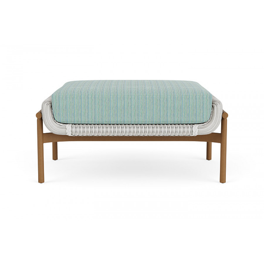 Lloyd Flanders™ Solstice Ottoman  - Matte White, Hickory