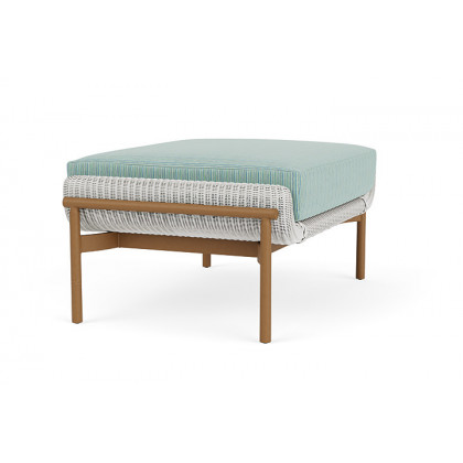 Lloyd Flanders™ Solstice Ottoman  - Matte White, Hickory