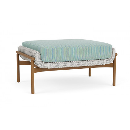 Lloyd Flanders™ Solstice Ottoman  - Matte White, Hickory