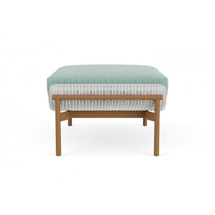 Lloyd Flanders™ Solstice Ottoman  - Matte White, Hickory