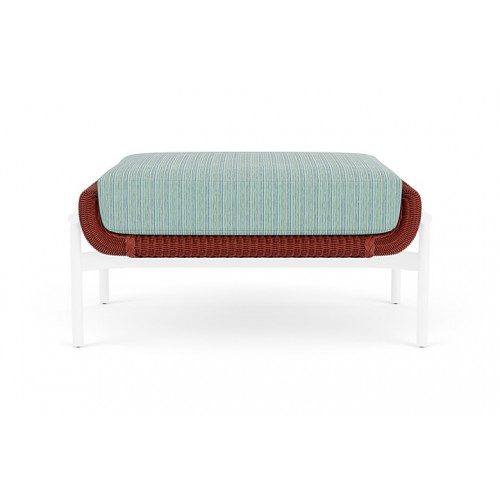 Lloyd Flanders™ Solstice Ottoman  - Terracotta, White