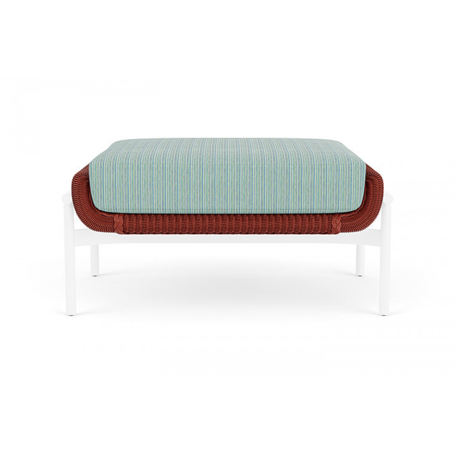 Lloyd Flanders™ Solstice Ottoman  - Terracotta, White