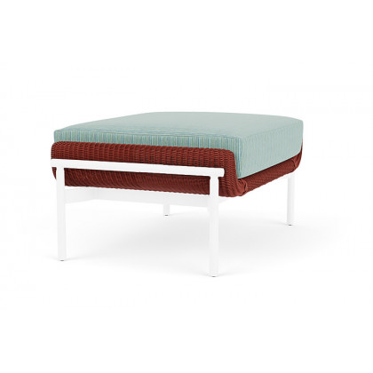 Lloyd Flanders™ Solstice Ottoman  - Terracotta, White