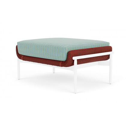 Lloyd Flanders™ Solstice Ottoman  - Terracotta, White