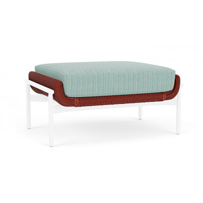 Lloyd Flanders™ Solstice Ottoman  - Terracotta, White