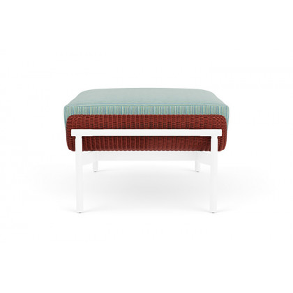 Lloyd Flanders™ Solstice Ottoman  - Terracotta, White