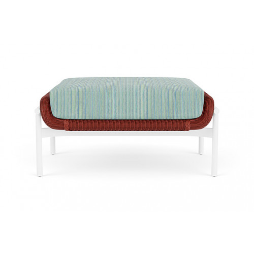 Lloyd Flanders™ Solstice Ottoman  - Terracotta, Matte White