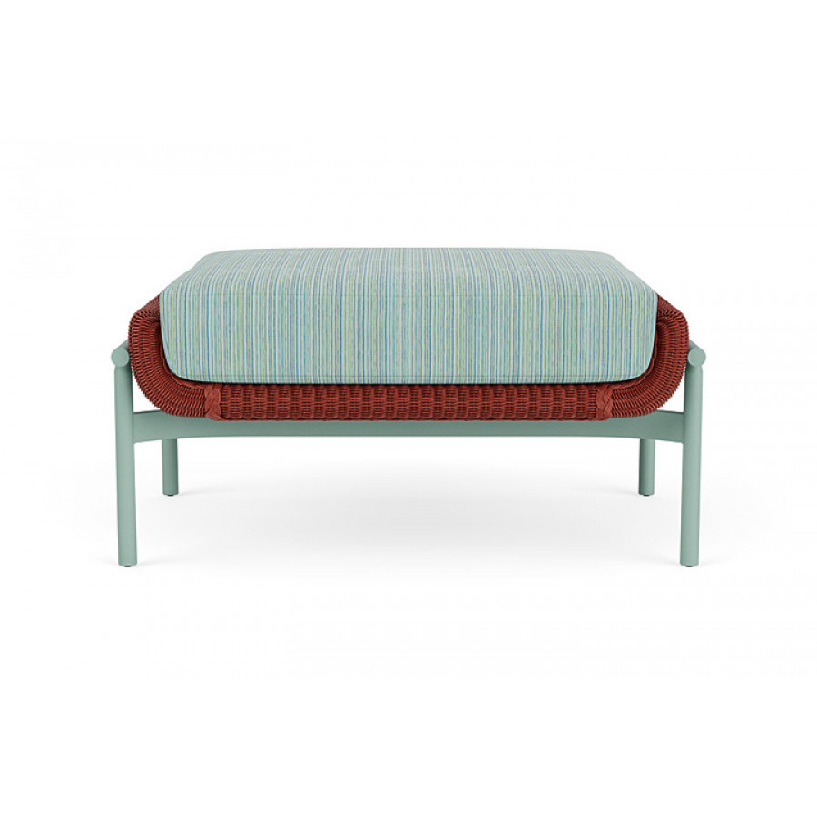 Lloyd Flanders™ Solstice Ottoman  - Terracotta, Sea Glass