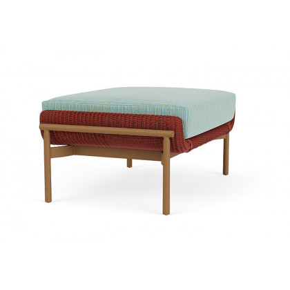 Lloyd Flanders™ Solstice Ottoman  - Terracotta, Hickory