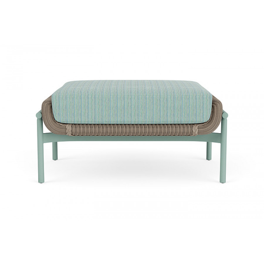Lloyd Flanders™ Solstice Ottoman  - French Beige, Sea Glass