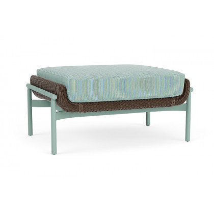 Lloyd Flanders™ Solstice Ottoman  - Bark, Sea Glass