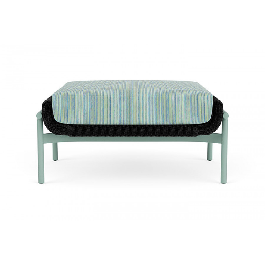 Lloyd Flanders™ Solstice Ottoman  - Ebony, Sea Glass
