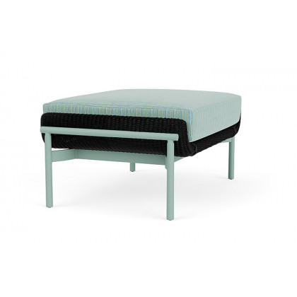 Lloyd Flanders™ Solstice Ottoman  - Ebony, Sea Glass