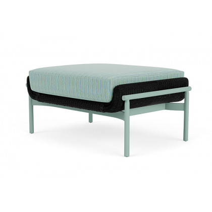 Lloyd Flanders™ Solstice Ottoman  - Ebony, Sea Glass