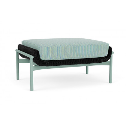 Lloyd Flanders™ Solstice Ottoman  - Ebony, Sea Glass