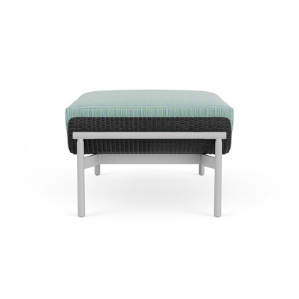 Lloyd Flanders™ Solstice Ottoman  - Charcoal, Metallic Silver