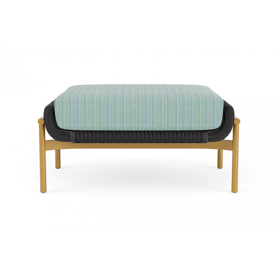 Lloyd Flanders™ Solstice Ottoman  - Charcoal, Metallic Gold