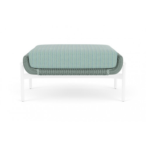 Lloyd Flanders™ Solstice Ottoman  - Sea Glass, White