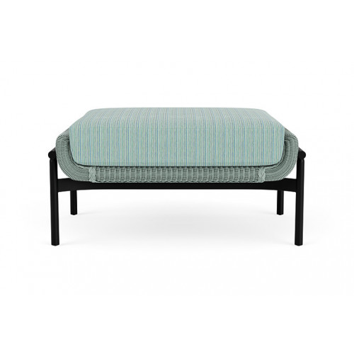 Lloyd Flanders™ Solstice Ottoman  - Sea Glass, Ebony