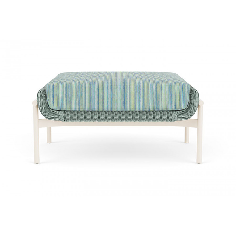Lloyd Flanders™ Solstice Ottoman  - Sea Glass, Ivory